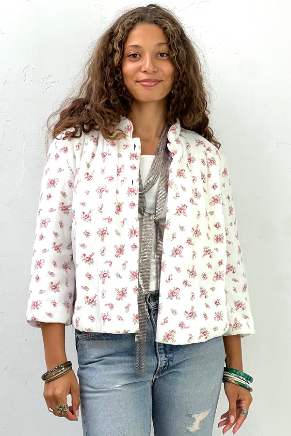 Vintage Sweet Flannel Quilted Jacket, Poly