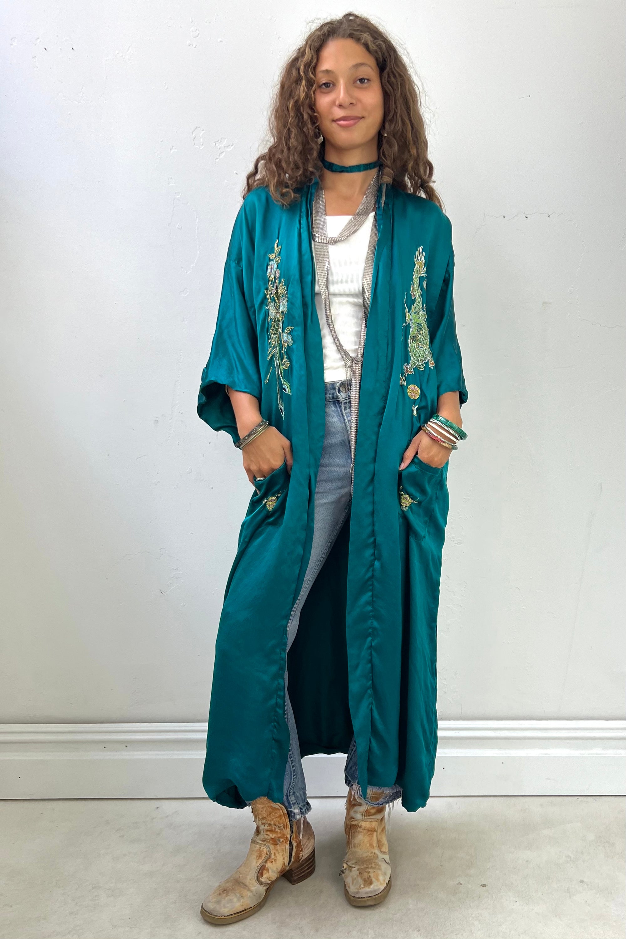 Vintage Silk Dragons Kimono Selected by Anna Corinna