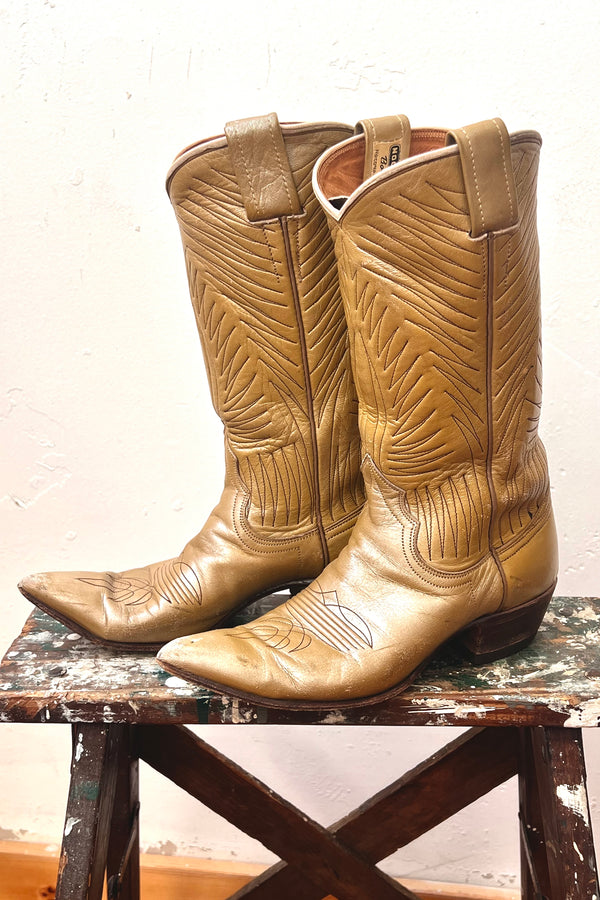 Vintage Hand Made in Texas Nacona Cowboy Boots, Leather