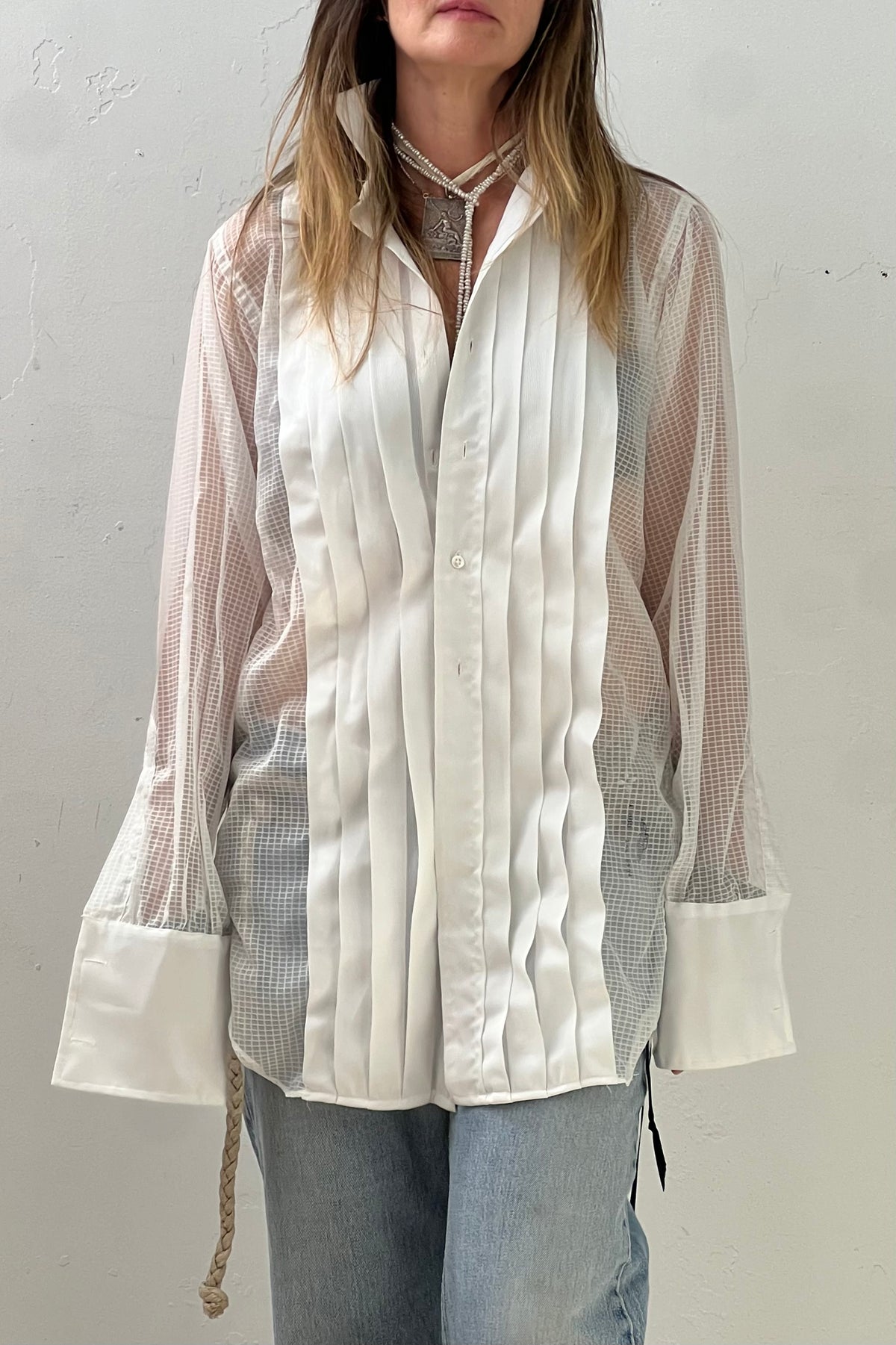 Tux Sheer 60s Top Vintage