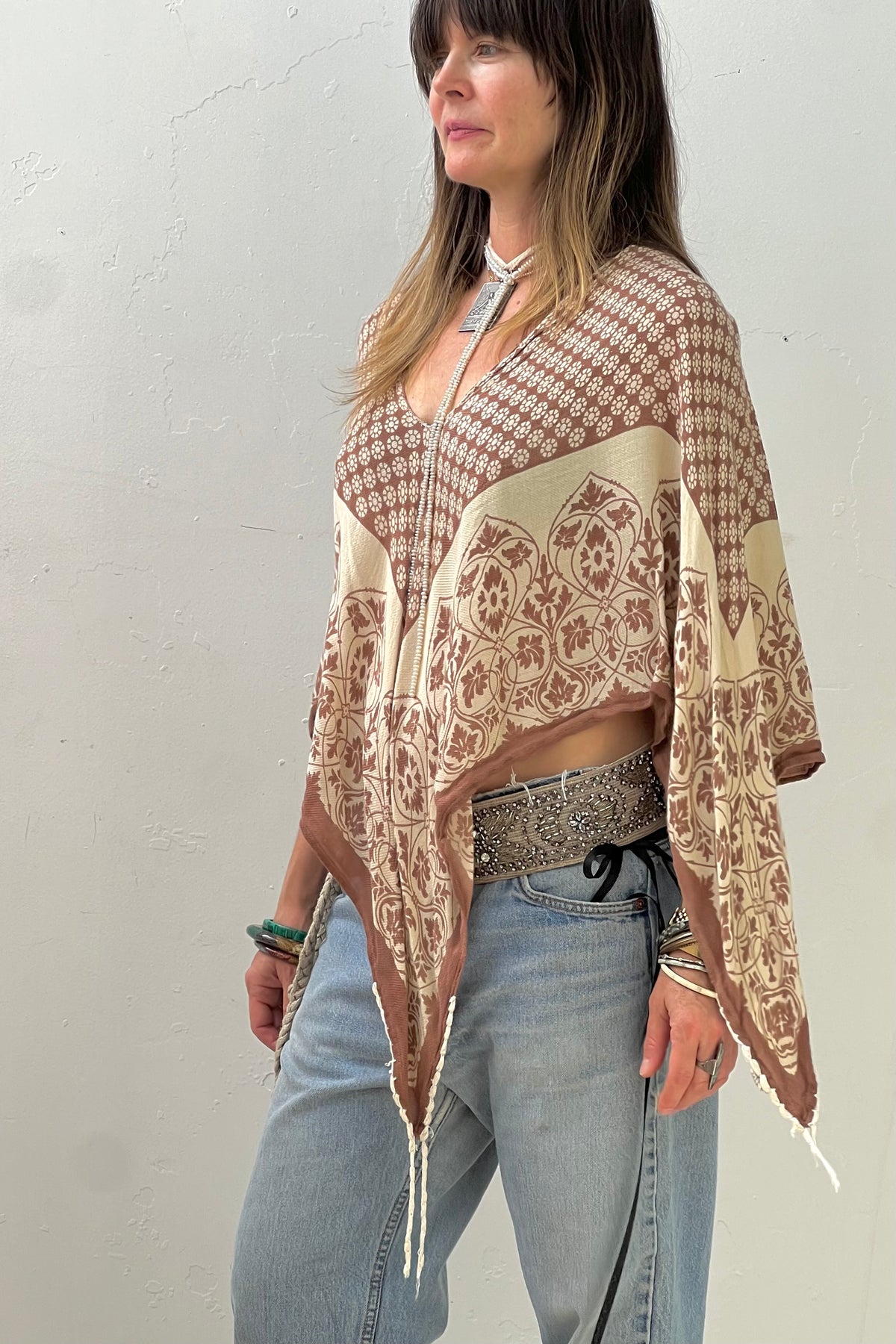 Levis Silky Y2K Poncho Top Reworked Vintage