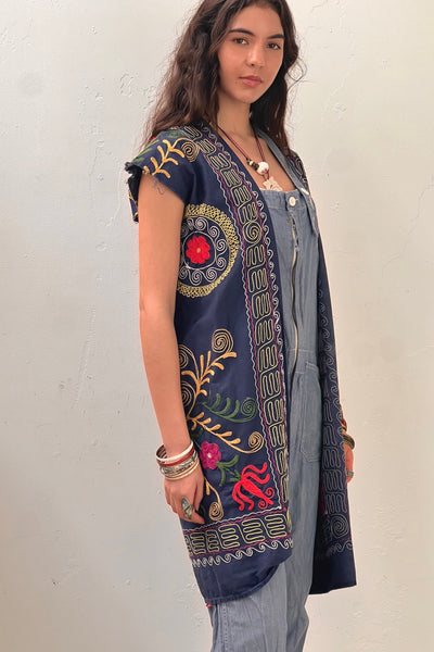 Anna Corinna Reworked Embroidered Jacket, Cotton, view 3