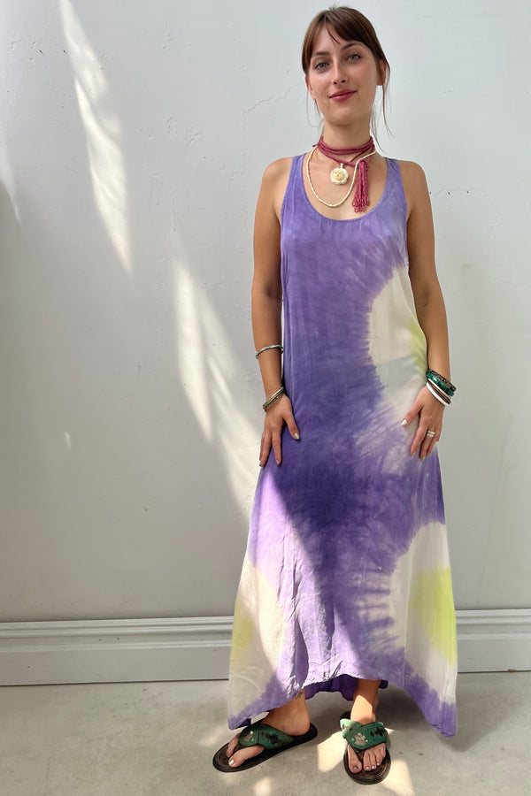 Vintage Silky Maxi Dyed Dress, size M
