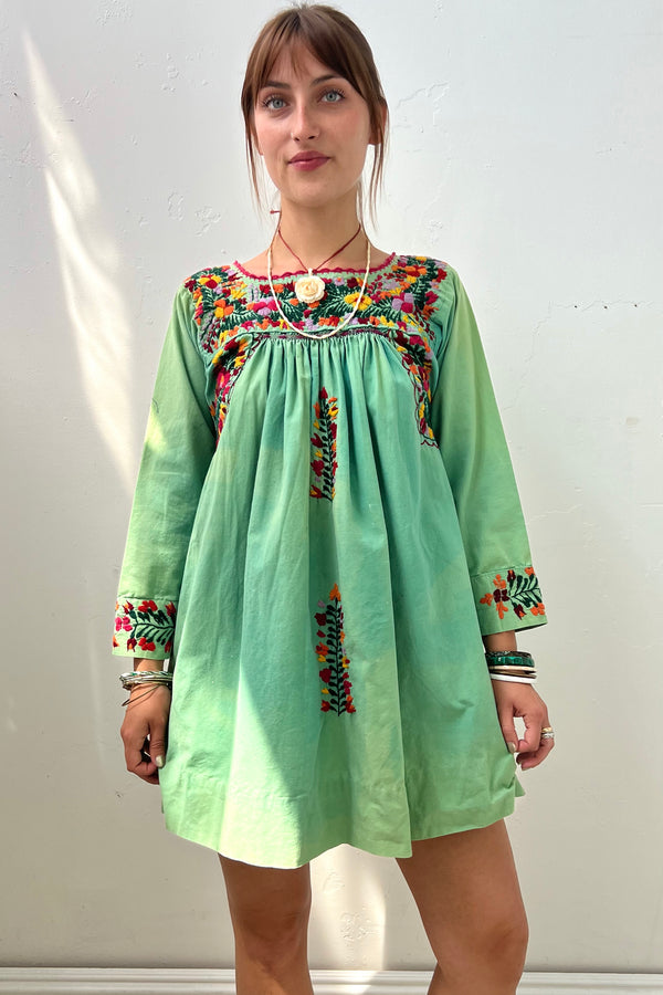 Vintage Embroidered Mini Dress, size S