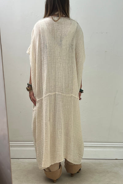 Duster Gauze Embroidered Reworked Vintage