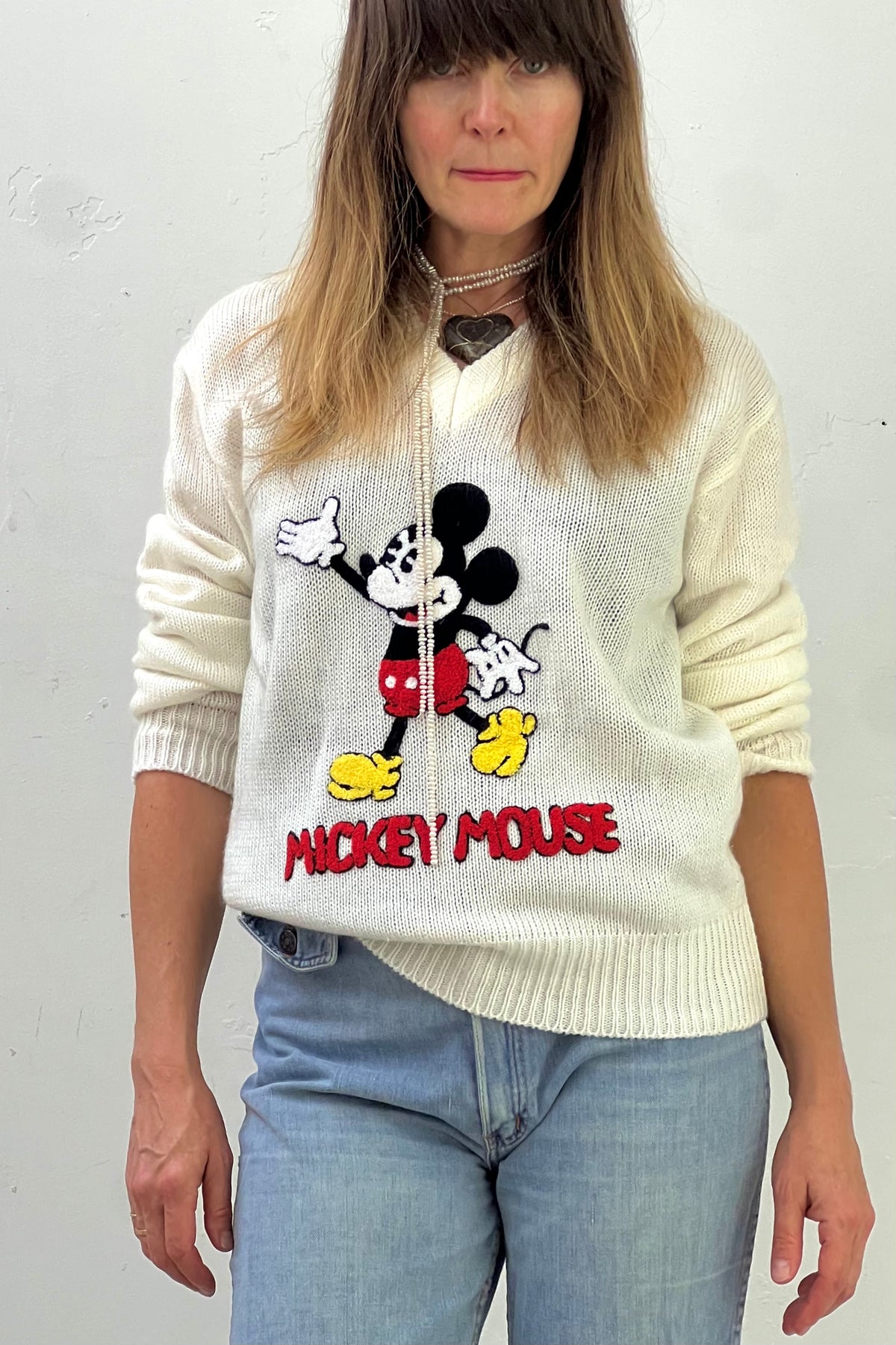 Disney 70s Mickey Mouse Sweater Vintage