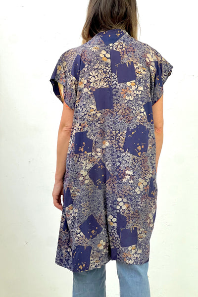 Kimono Silk 40s Deconstructed Wild Flowers Vintage