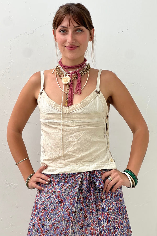 Vintage Muslin Handmade Tank Top, size XS/S