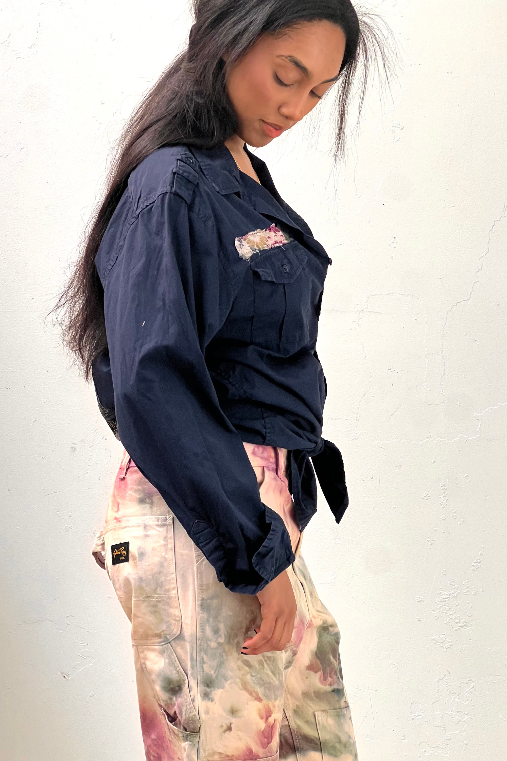 Anna Corinna Reworked Vintage Patched Button Down
