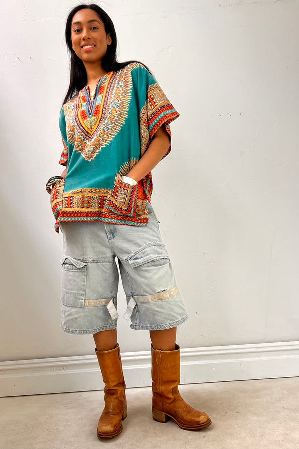 Vintage Dashiki Top, Cotton
