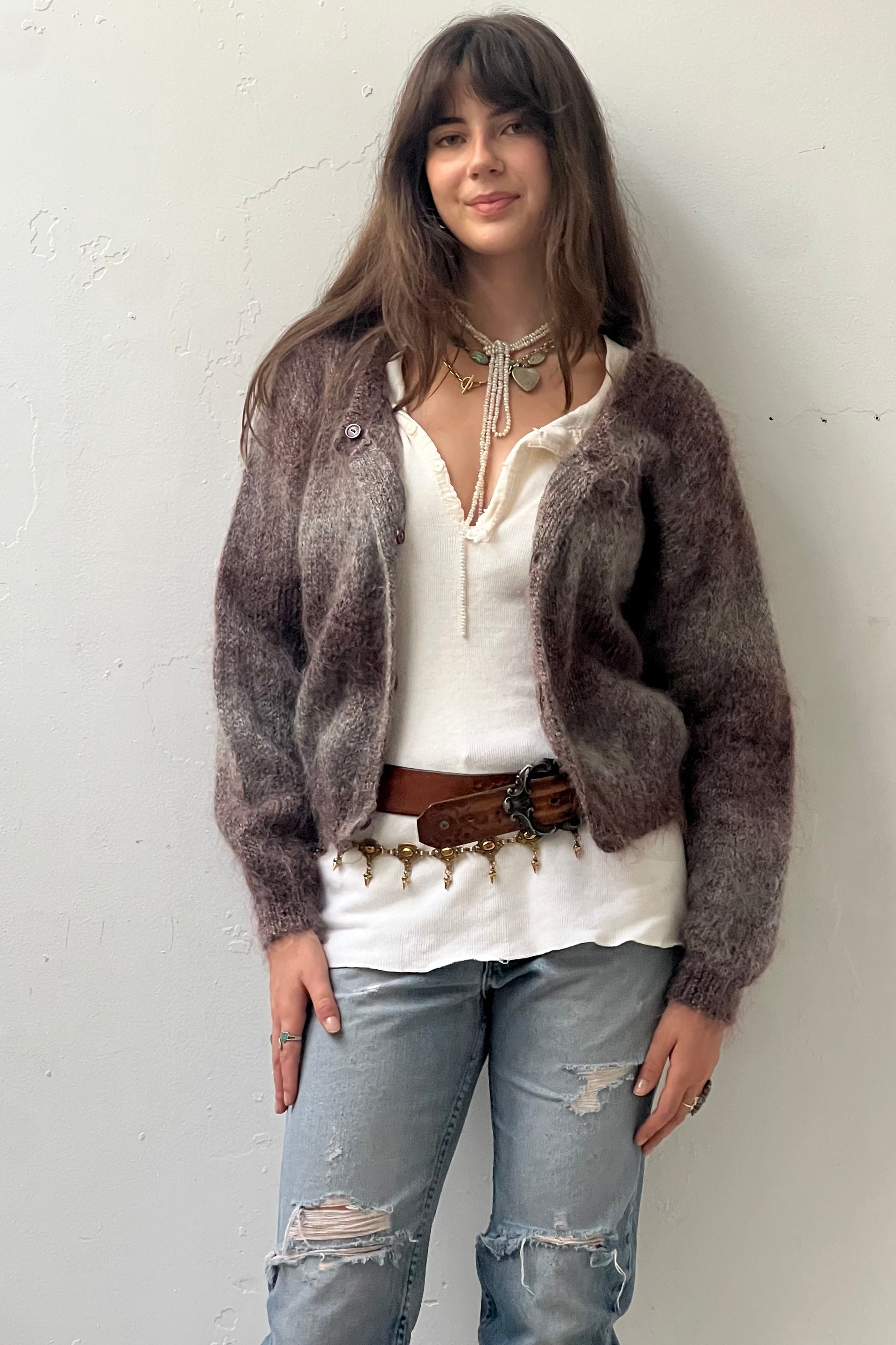 Vintage Fuzzy Cardi Sweater Selected by Anna Corinna