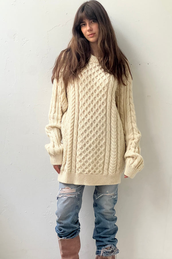 Vintage LL Bean Fisherman Sweater, Wool