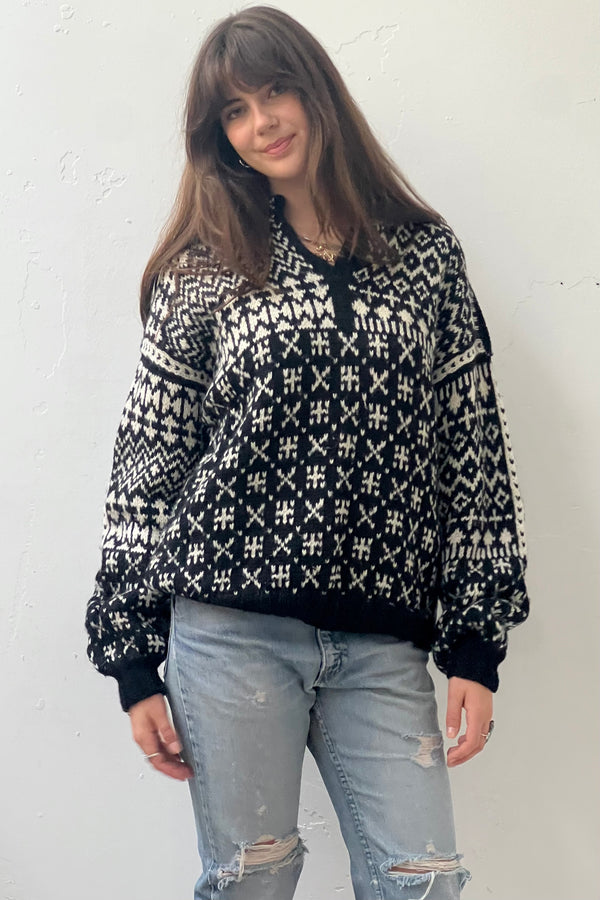 Vintage LL Bean Wool Alpine Sweater, Wool