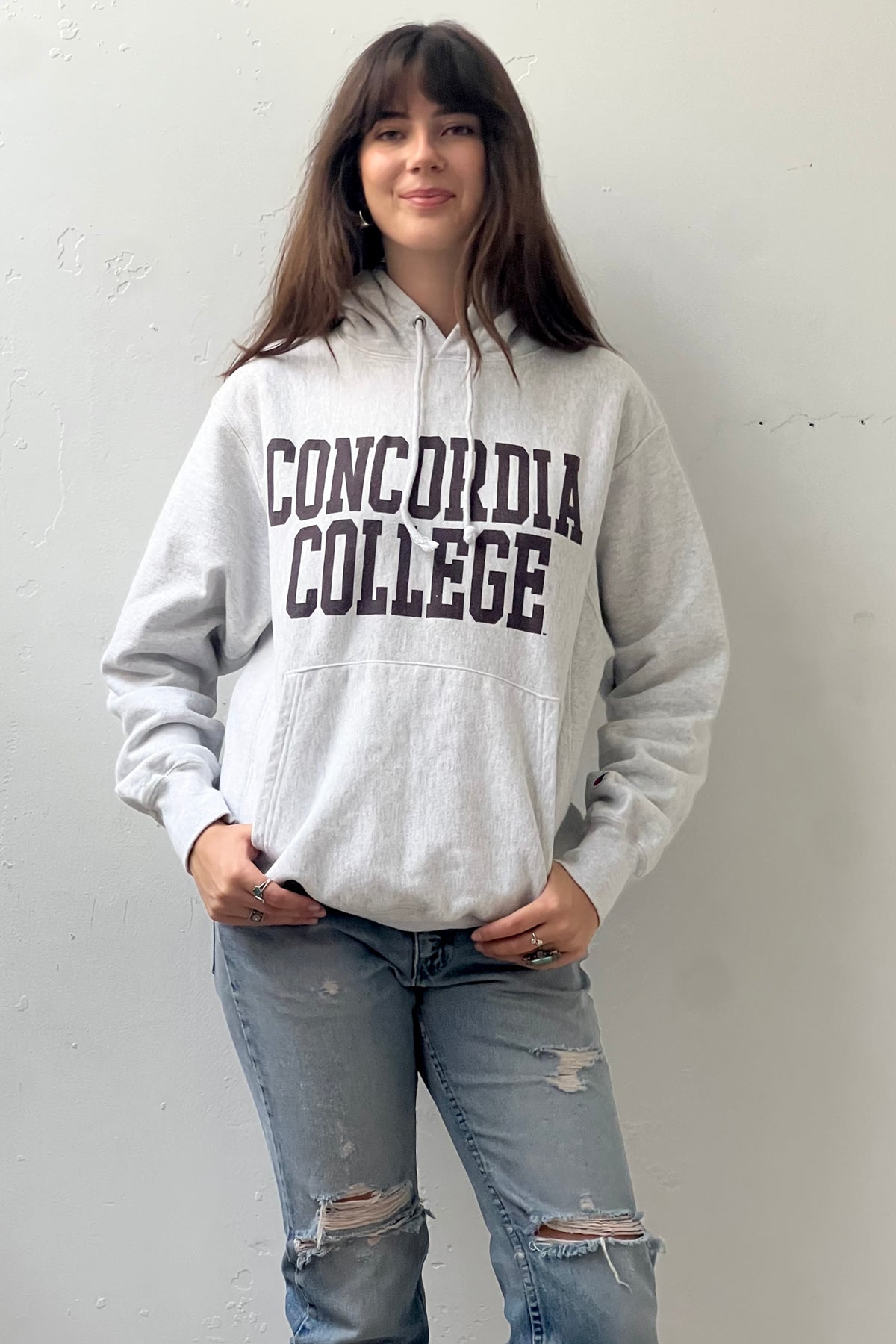 Vintage Champion Reverse Weave Concordia Hoodie, Cotton