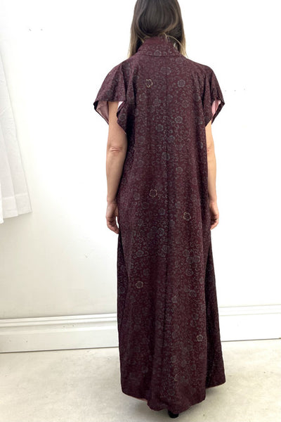 Kimono Silk 40s Deconstructed Flowers Vintage