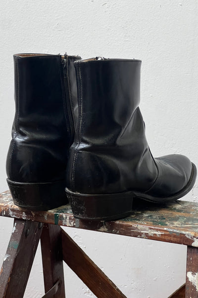 Vintage Cowboy Zip Up Leather Boots, view 4