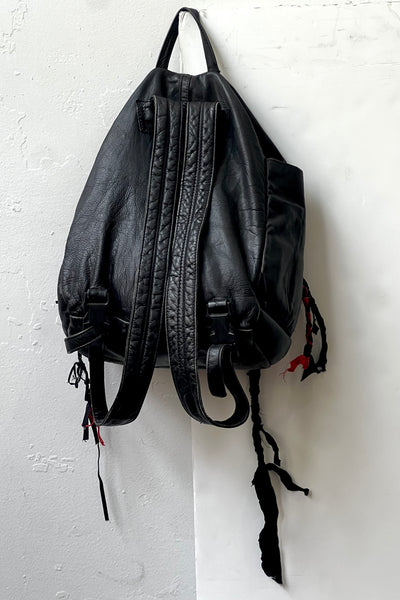 Anna Corinna Reworked Black Leather Backpack, view 3