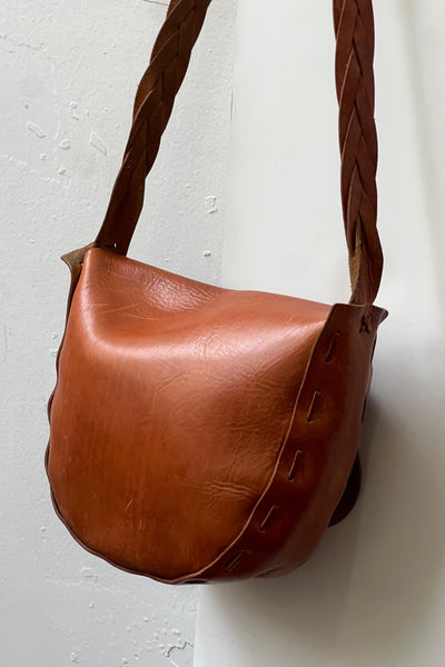 Anna Corinna Reworked Bird Patched Hippie Leather Bag, view 3