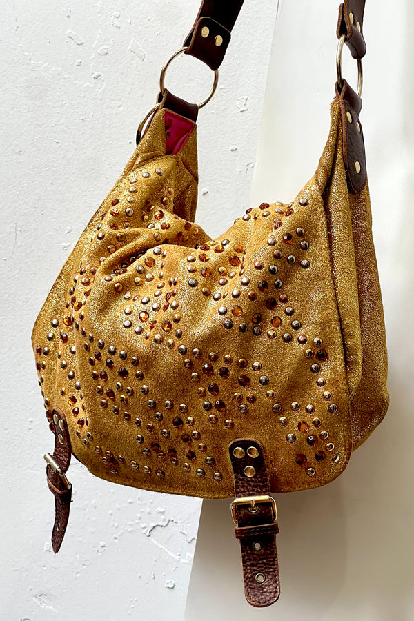 Vintage Betsey Johnson Golden Suede Bag