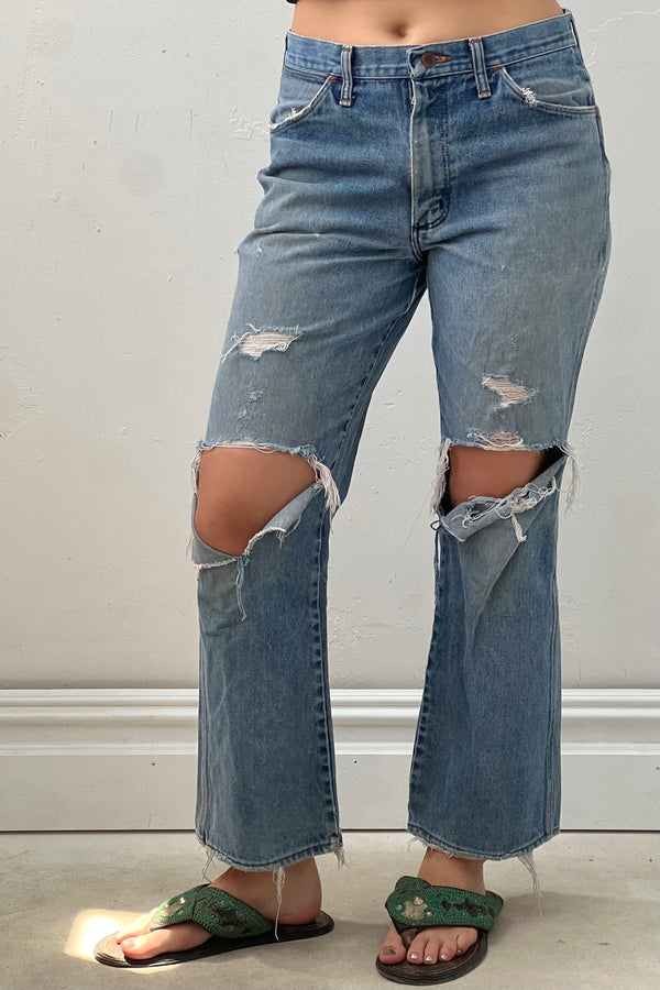 Vintage Thrashed Wrangler Jeans, size 34