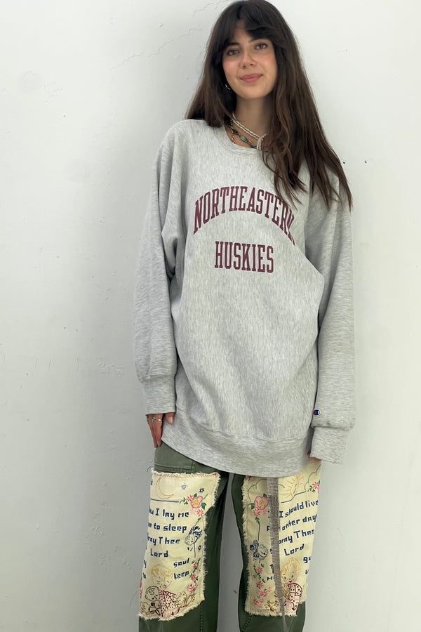 Vintage Champion Reverse Weave NorthEastern Sweatshirt, Cotton