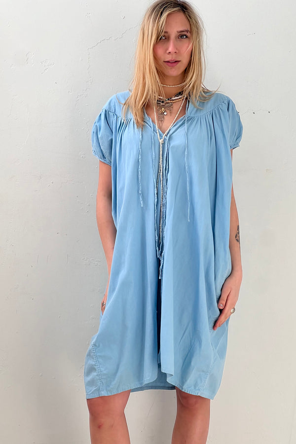 Vintage Sky Tie Dress, Cotton