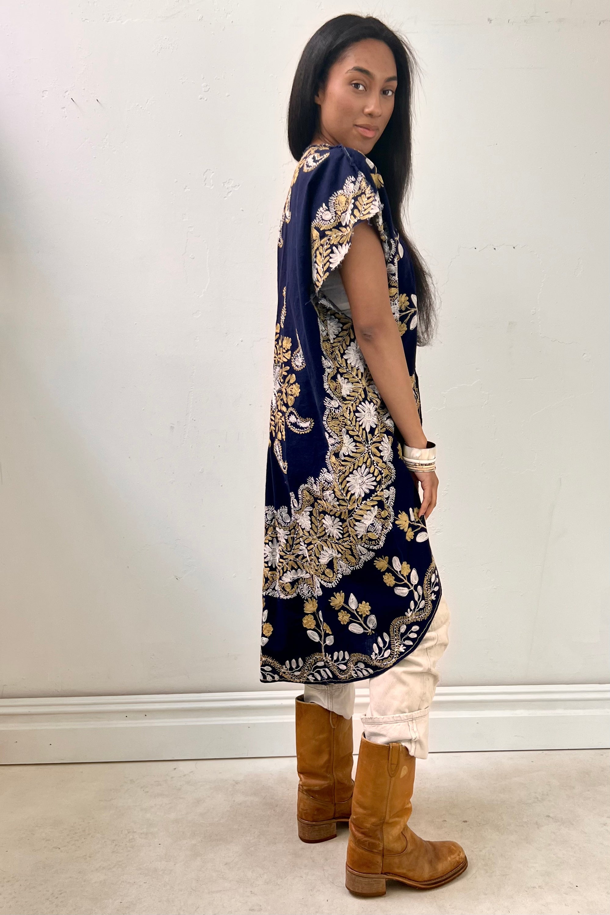 Anna Corinna Reworked Vintage Embroidered Cutaway Jacket