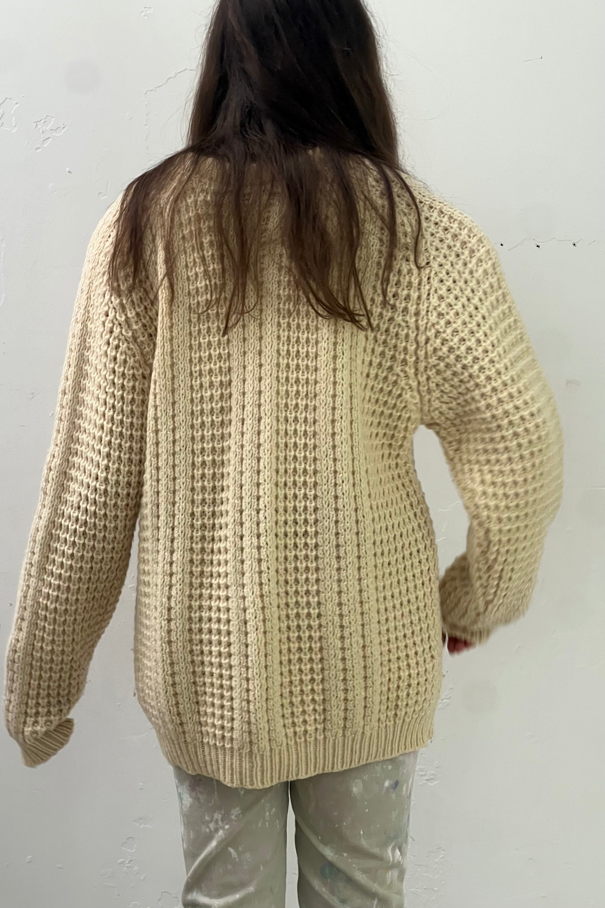 Vintage Handloomed Irish Fisherman Wool Sweater Selected by Anna Corinna