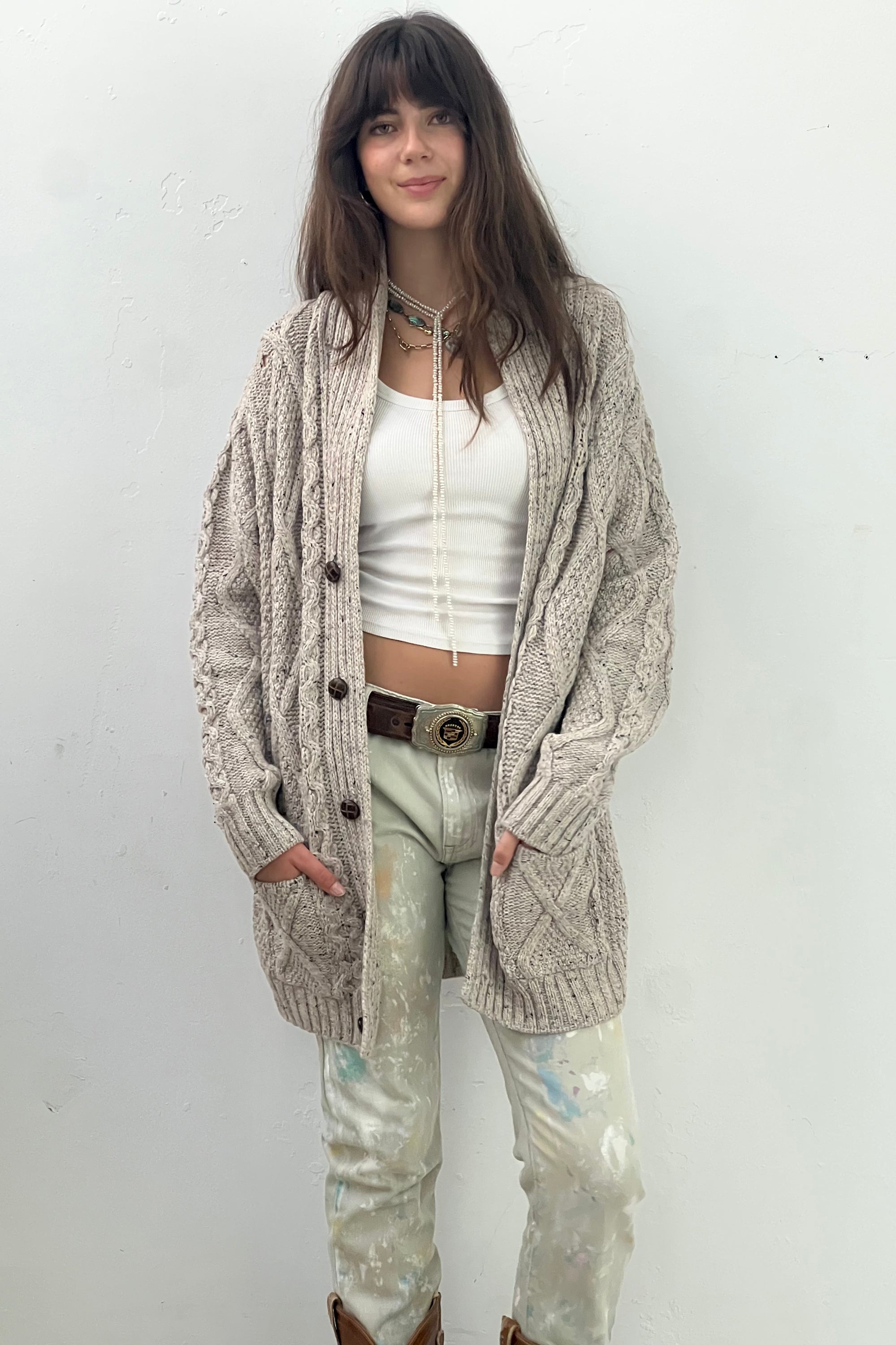 Vintage Irish Wool Cardigan Selected by Anna Corinna