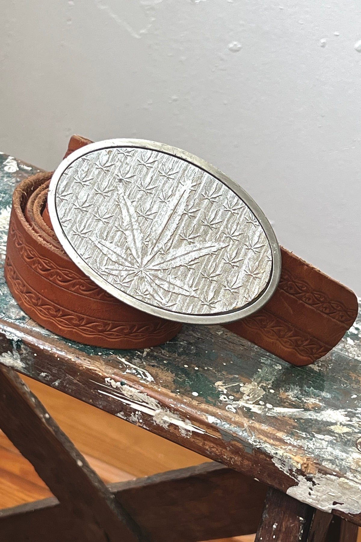 Five Leaf Leather 70s Belt and Buckle