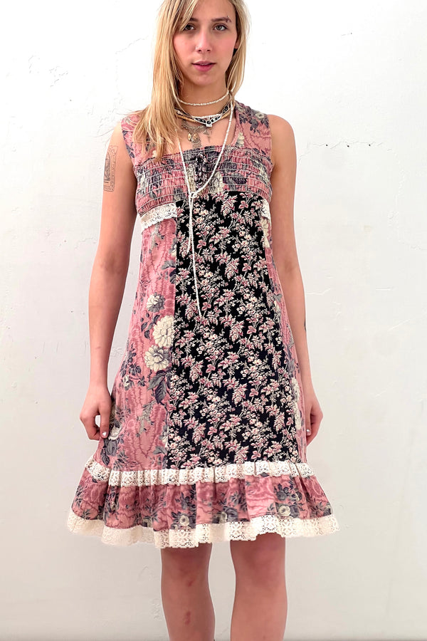 Vintage Print Sundress, Cotton