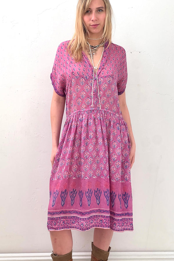 Vintage Silk Hippy Dress, Silk