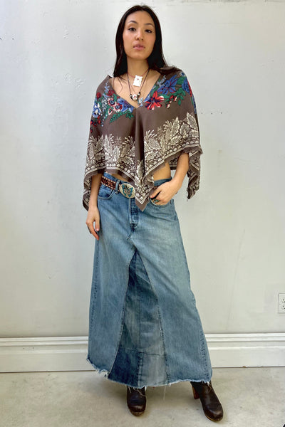 Vintage Reworked Levi's Jean Skirt