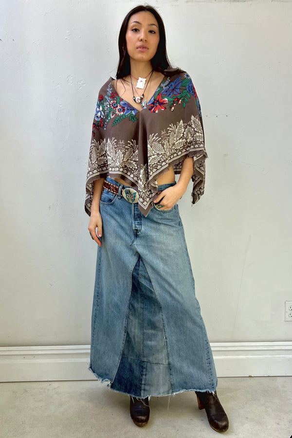 Vintage Reworked Levi's Jean Skirt