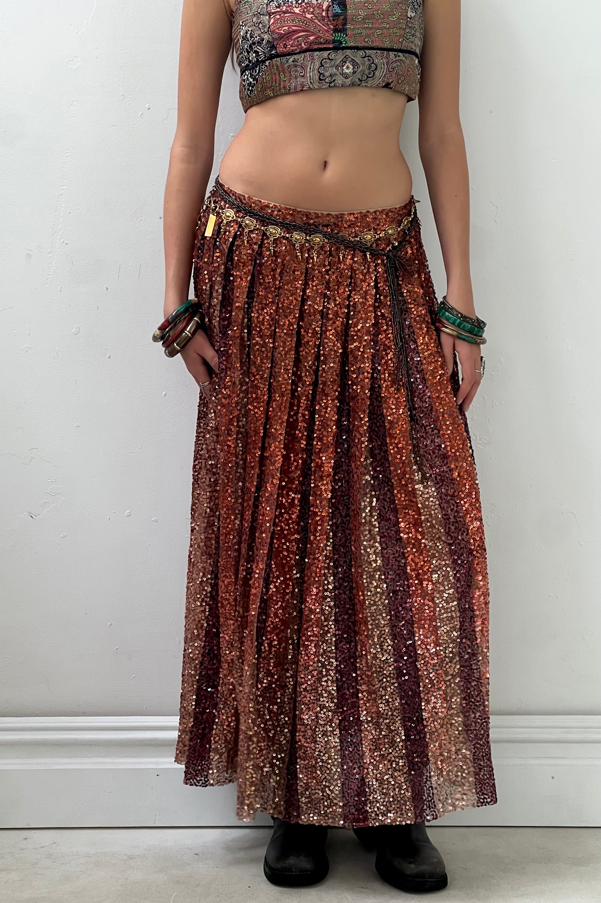Vintage Christian Dior Sequin Skirt Selected by Anna Corinna