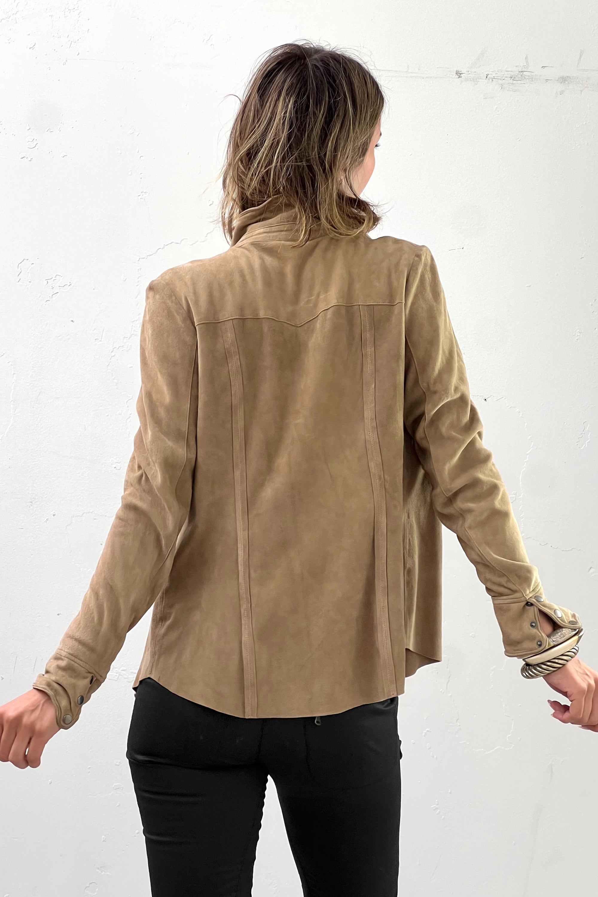 Vintage Chamoise Suede Shirt Jacket Selected by Anna Corinna