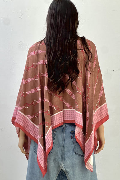Equestrian 60s Poncho Top Reworked Vintage