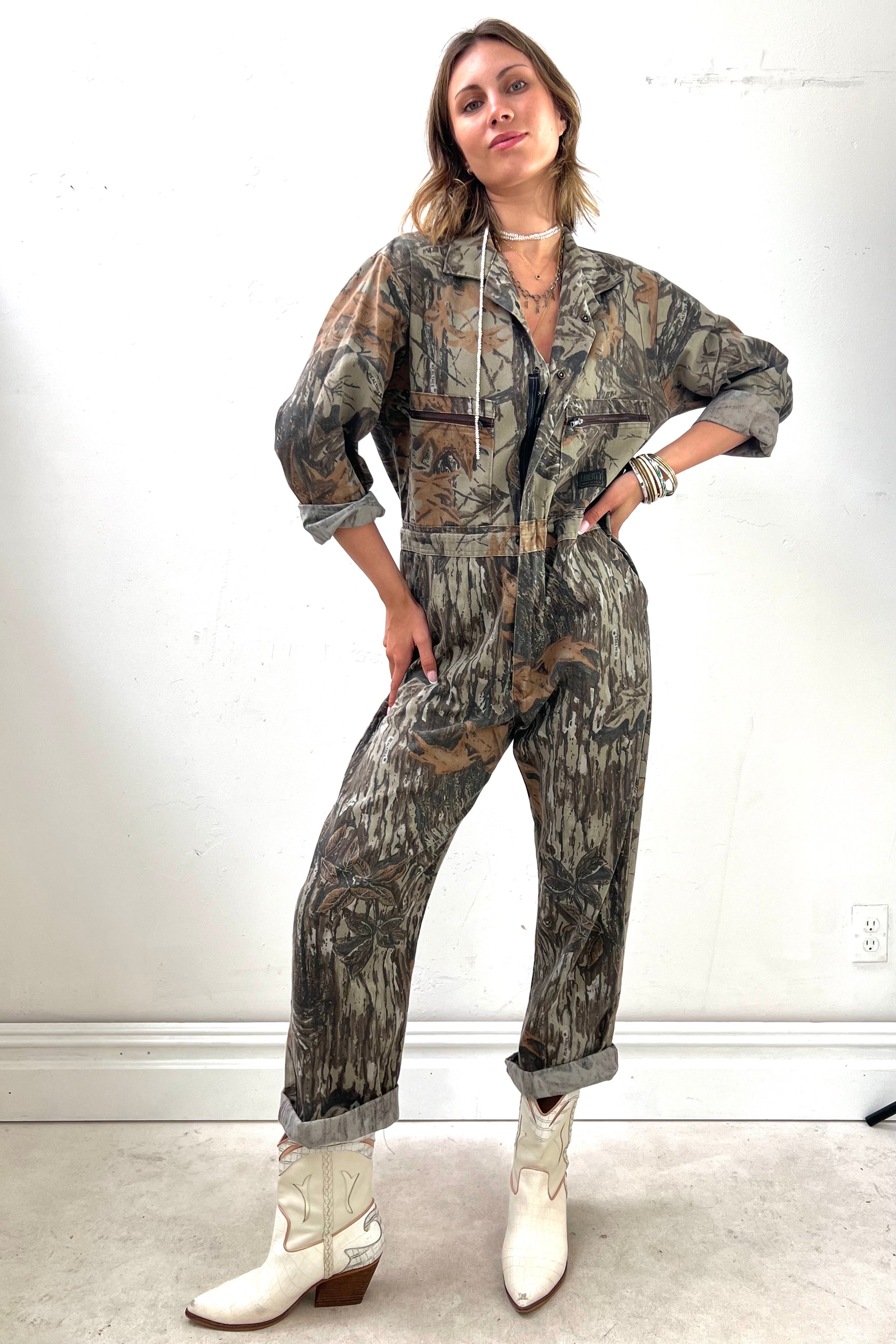 Vintage Liberty Camo Jumpsuit Selected by  Anna Corinna