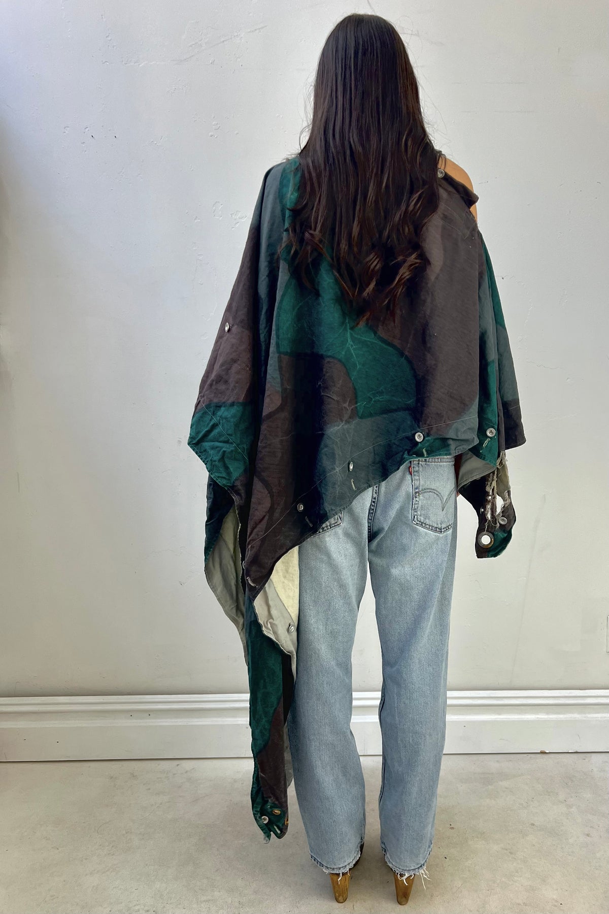 Poncho Camo 1960s Military Reworked Vintage