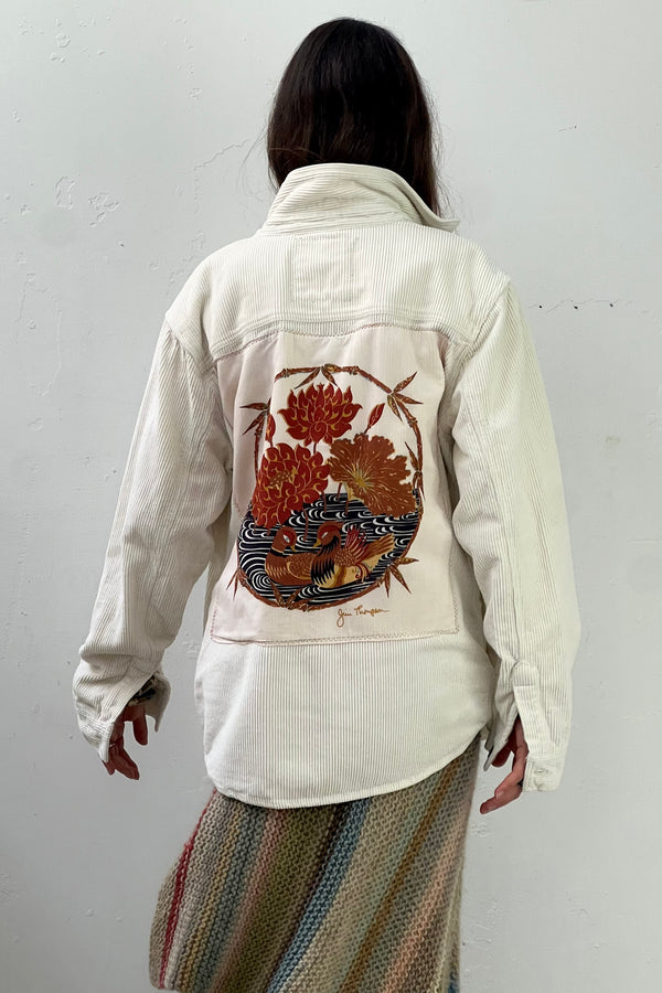 Anna Corinna Reworked Vintage Patched Corduroy Shirt Jacket, Cotton