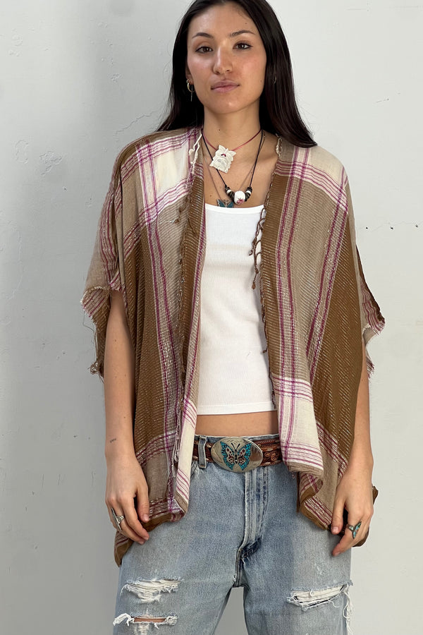 Anna Corinna Reworked Vintage Sparkly Stipe Jacket Top