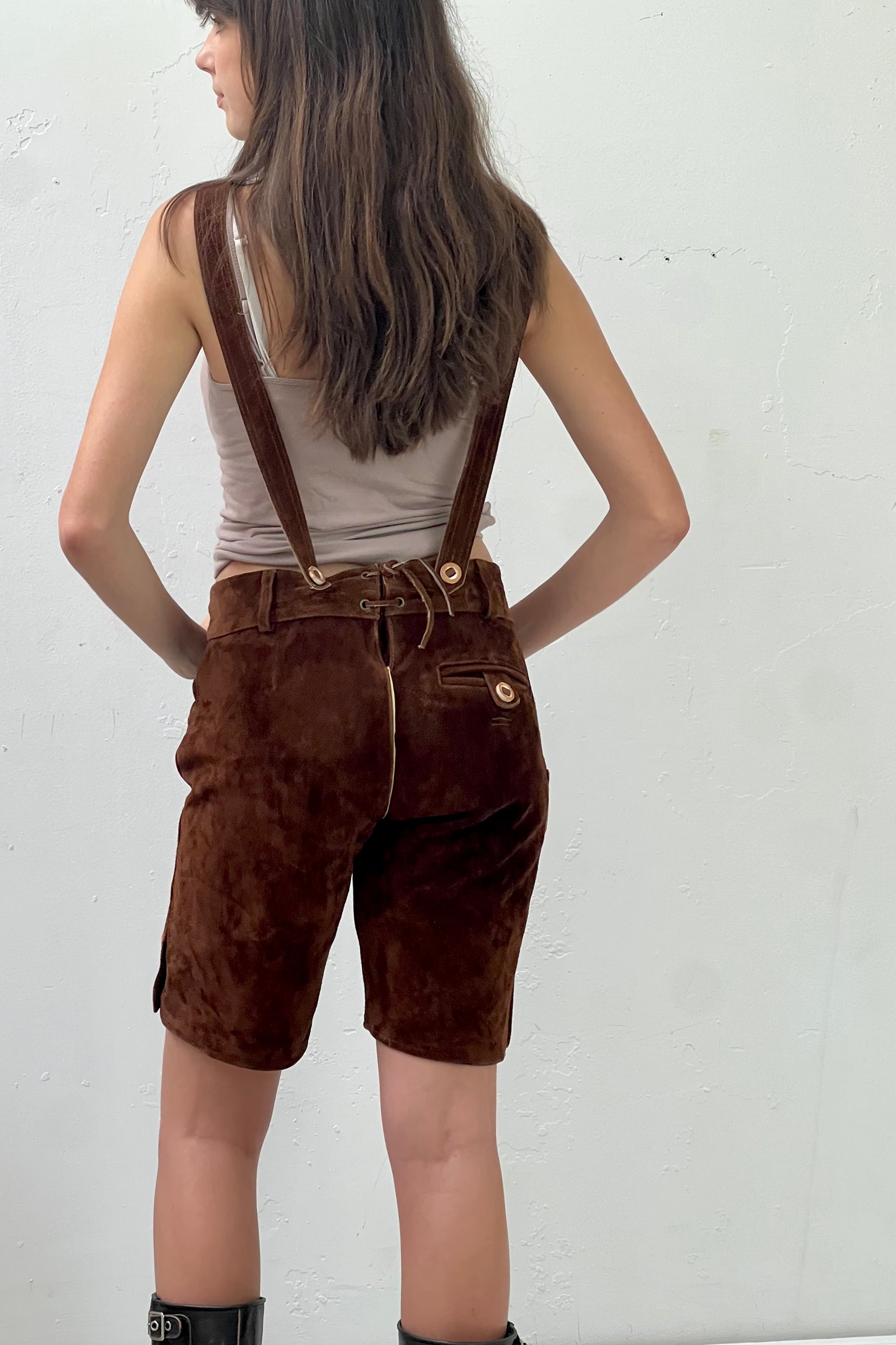 Vintage Suede Yodeler Shorts Selected by Anna Corinna