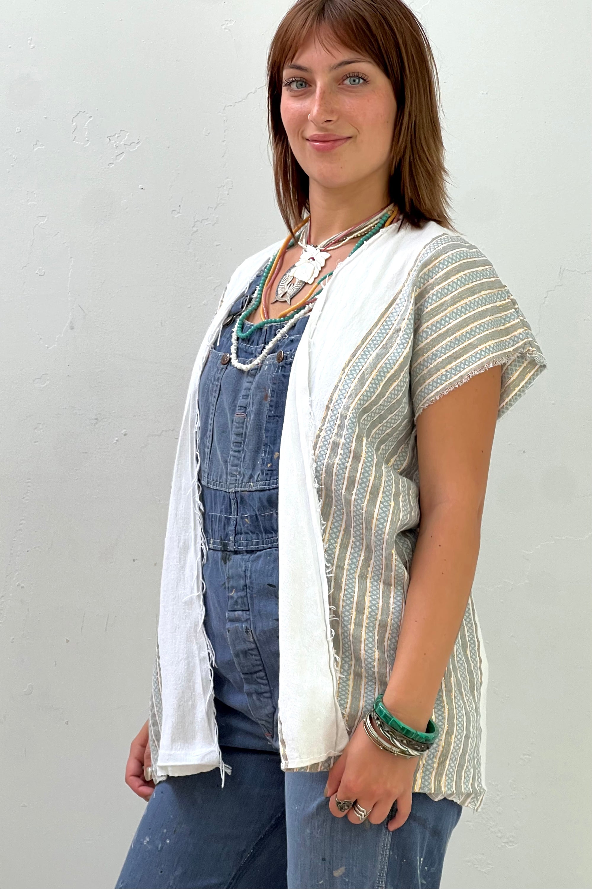 Anna Corinna Reworked Vintage Aegean Woven Blanco Jacket