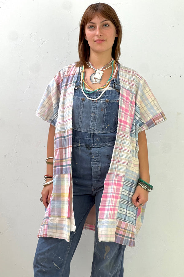Anna Corinna Reworked Vintage Plaid Patchwaork Jacket