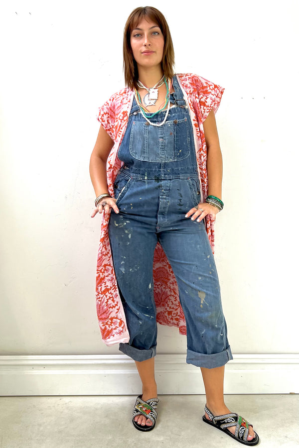 Anna Corinna Reworked Vintage Block Print Duster