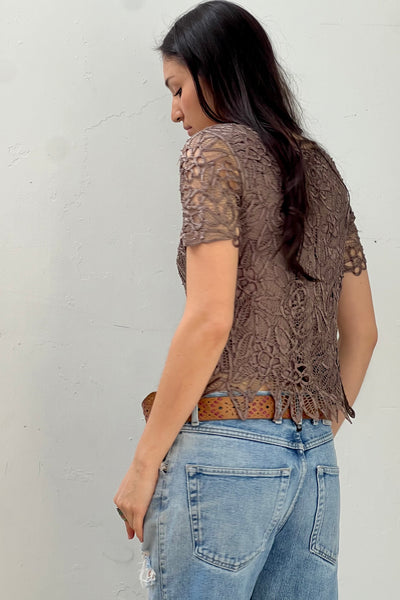 Vintage Handmade Silk Top, view 3