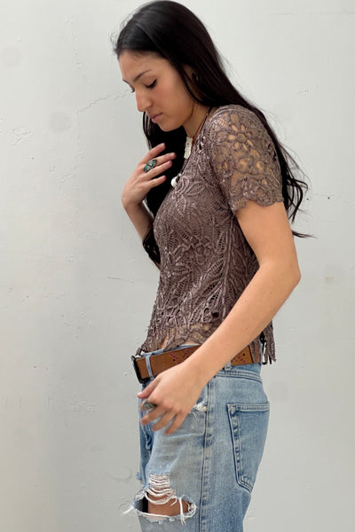 Vintage Handmade Silk Top, view 2