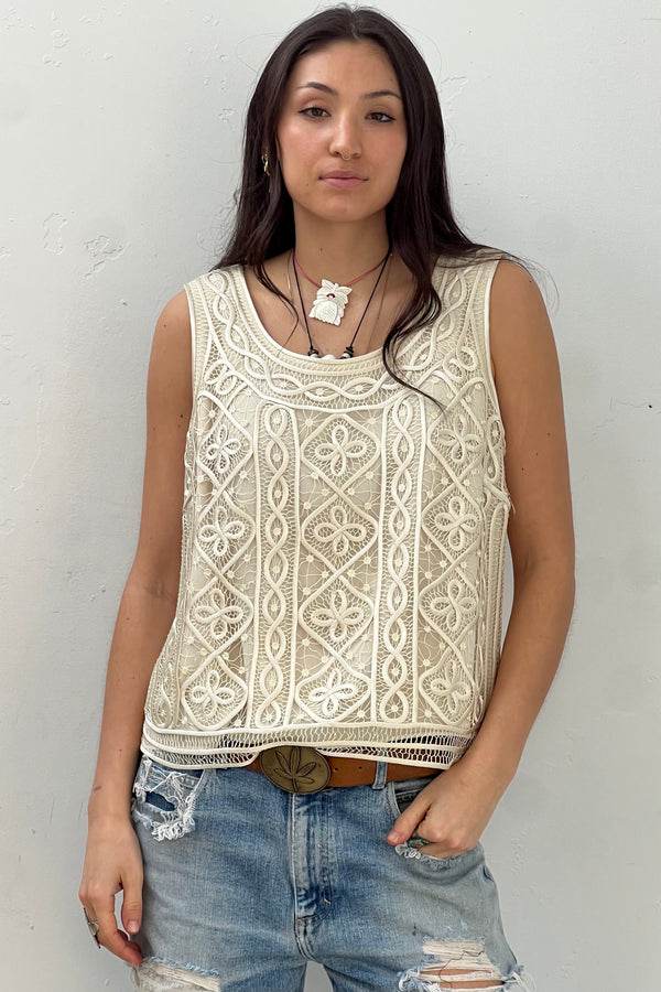 Vintage Handmade Lacy Tank