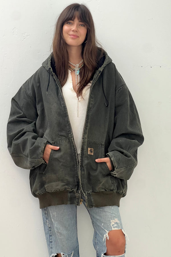 Vintage Carhartt Hoodie Jacket, Cotton