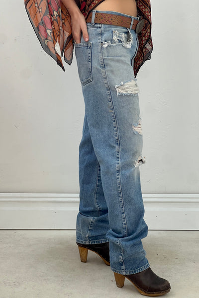 Vintage Thrashed Joe Boxer Jeans, view 4